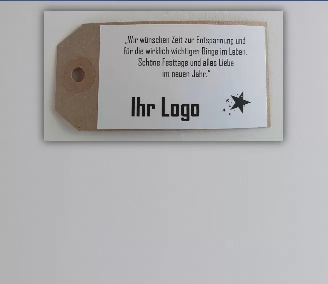 Spezialetikette mit Botschaft   Logo grau7